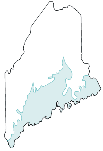 map of Maine with marine limit