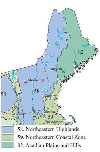 EPA Level III Ecoregions in Maine