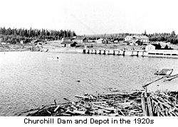 Churchill Dam and Deopt in the 1920s