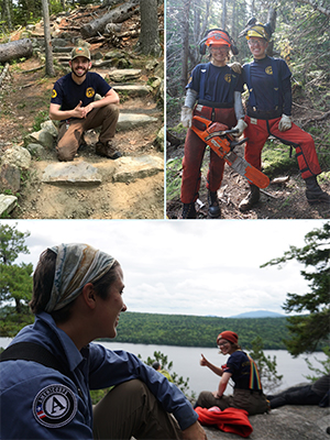Stone trail steps