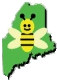 state of maine logo with bee