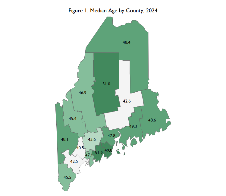 Median age by couny