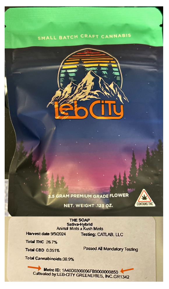 1/8 oz flower package