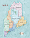 Map of all regions of Maine