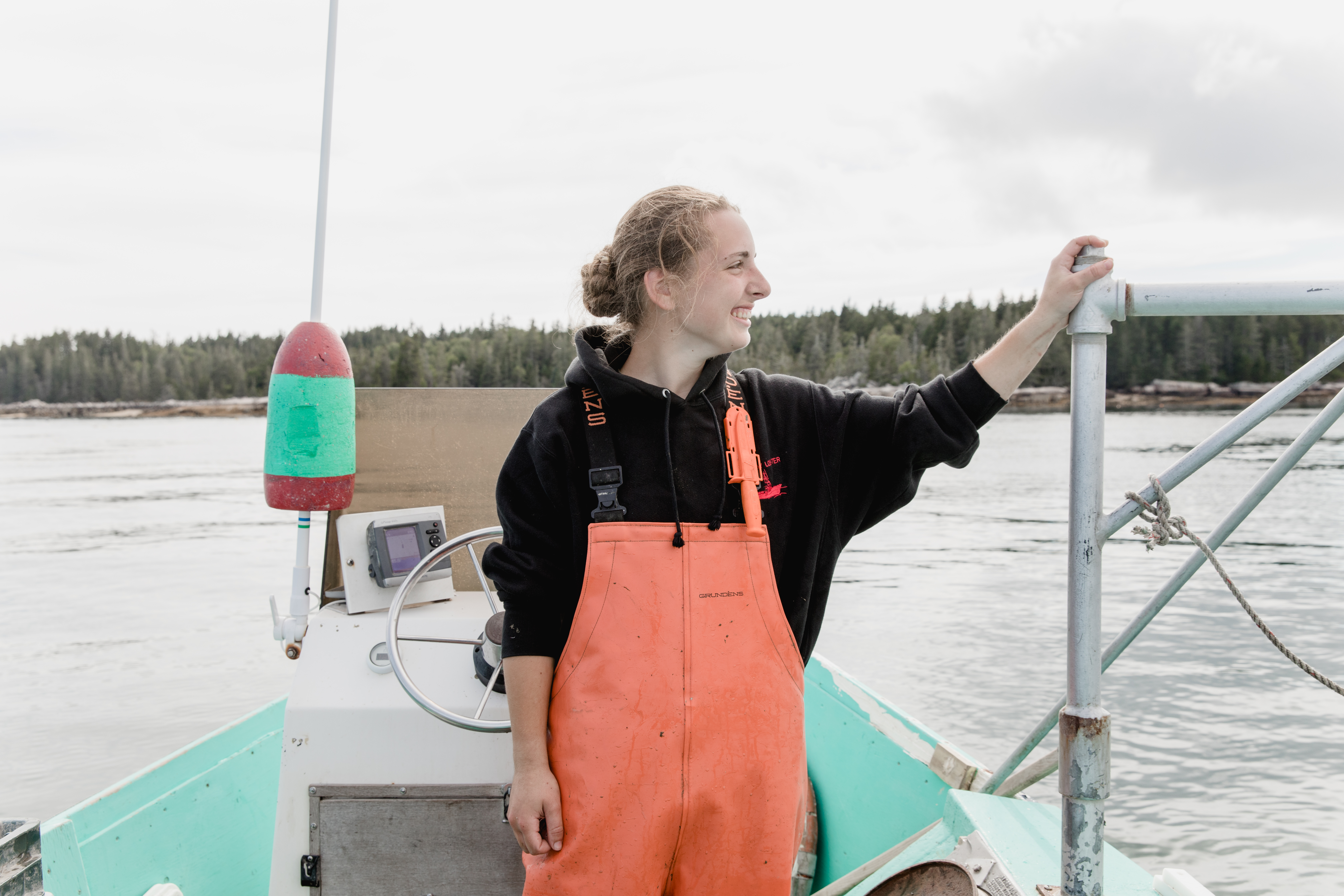 woman on boat