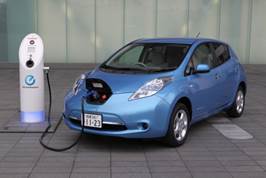 charging electric vehicle