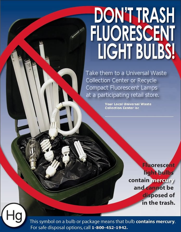 Recycling Mercury Added Fluorescent And, How To Dispose Of Used Light Bulbs