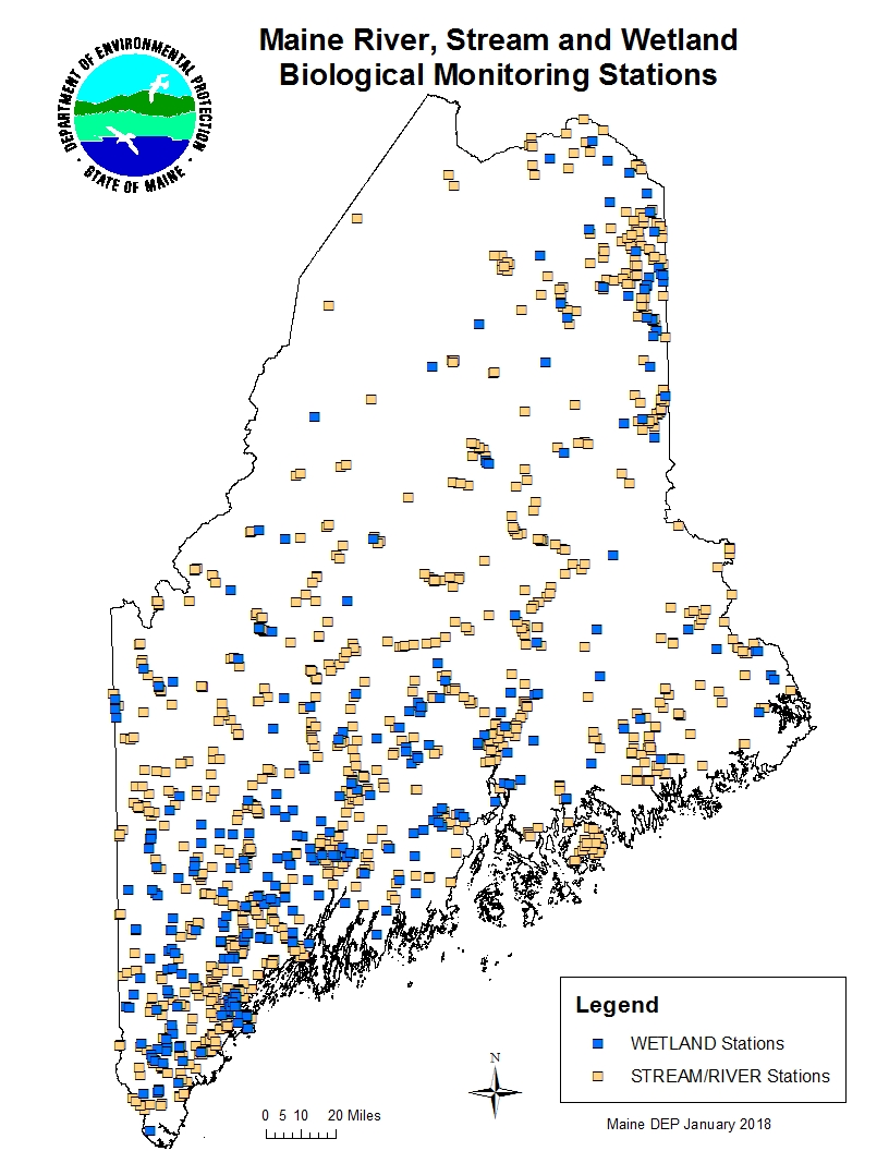 map of all biomonitoring stations