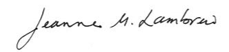 DHHS Commissioner Jeanne Lambrew signature