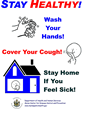 stay home if you feel sick poster