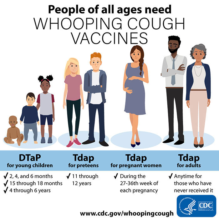 infographic of whooping cough vaccines