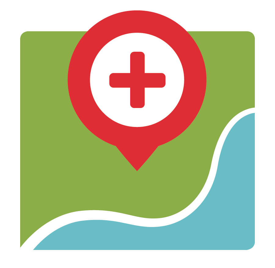 Health Map vaccine finder logo