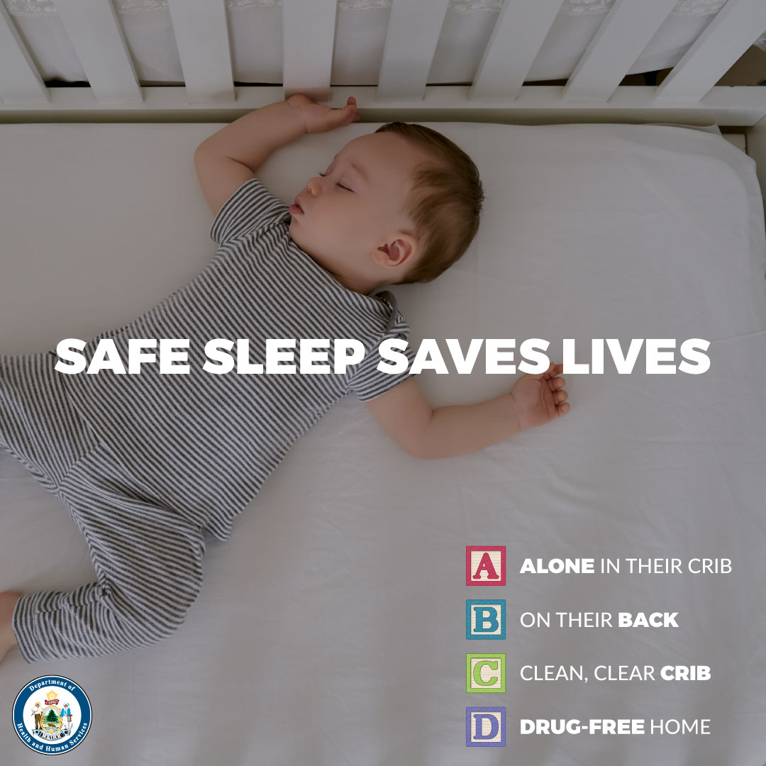 Maine Safe Sleep Campaign poster