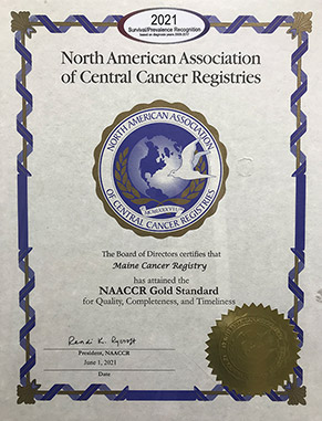 2021 NAACCR Gold Standard Certification