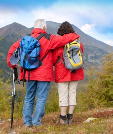 Elderly Couple Hiking