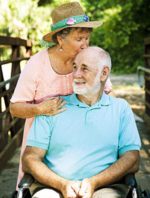 Adult couple with gentleman in a wheelchair