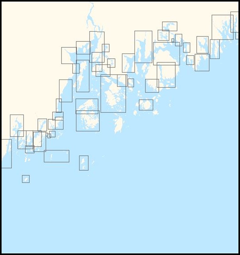 Map of Maine's coastal Pollution Areas