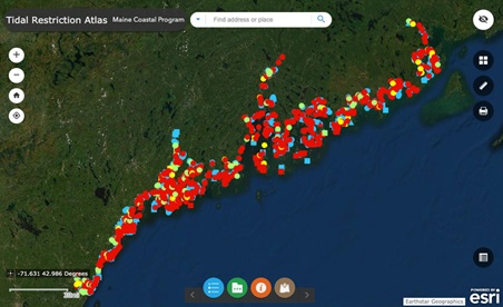 Map from Tidal Restriction Atlas