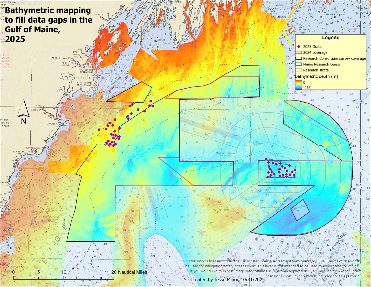 Bathymetric mapping to fill data gaps in the Gulf of Maine, 2025