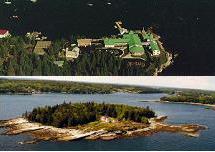Maine State Aquarium (t0\op) and Burnt Island (bottom)