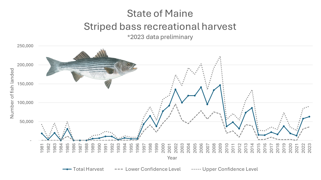 Striped Bass Recreational Harvest Estimated Landings Numbers