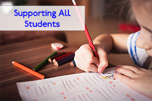 Decorative Image promoting supporting all students