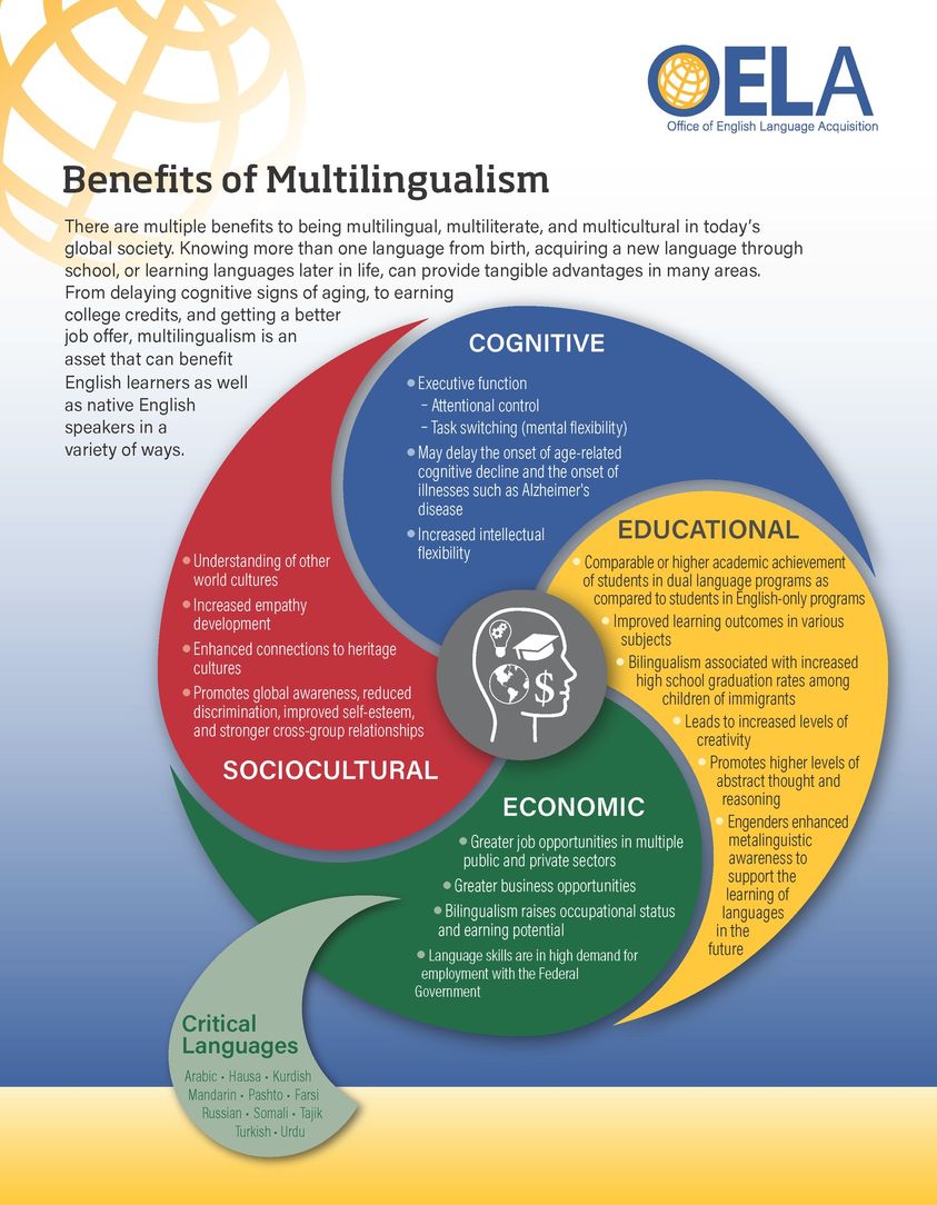 Benefits of Multilingualism Infographic