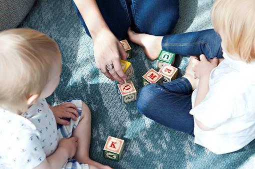 Children with Blocks