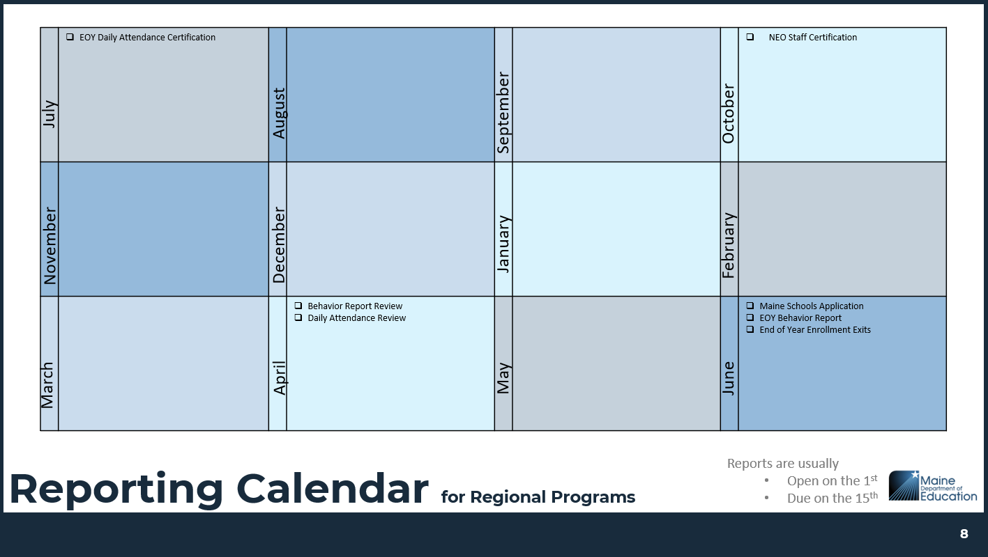Regional Programs Calendar
