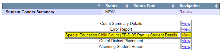List of Enrollment Reports