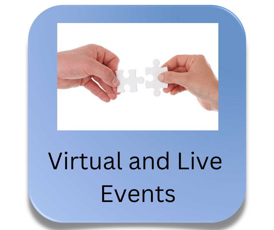 virtual and live events button