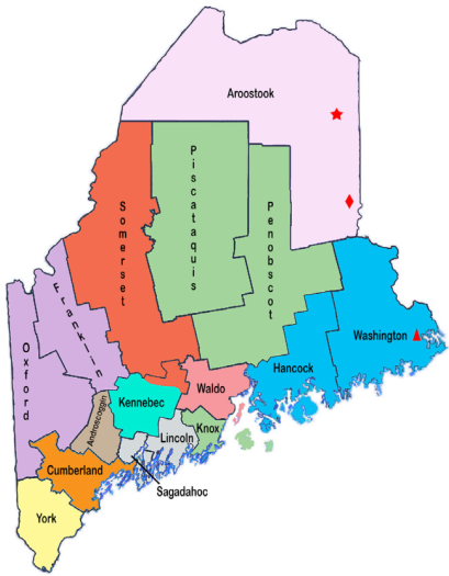 Map of Head Start Programs in Maine