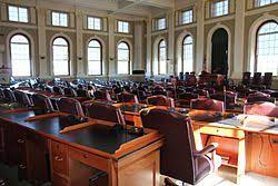 Interior photo of Maine House of Representatives Chambers