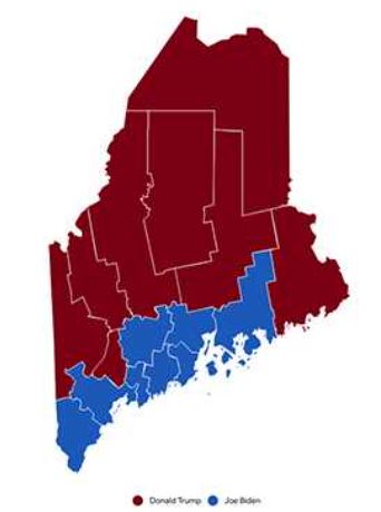 Maine Voting by County (2020)