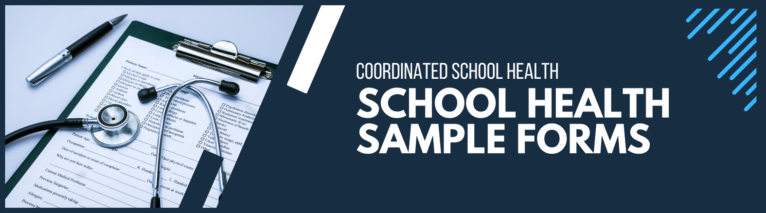 School Health Sample Forms Banner