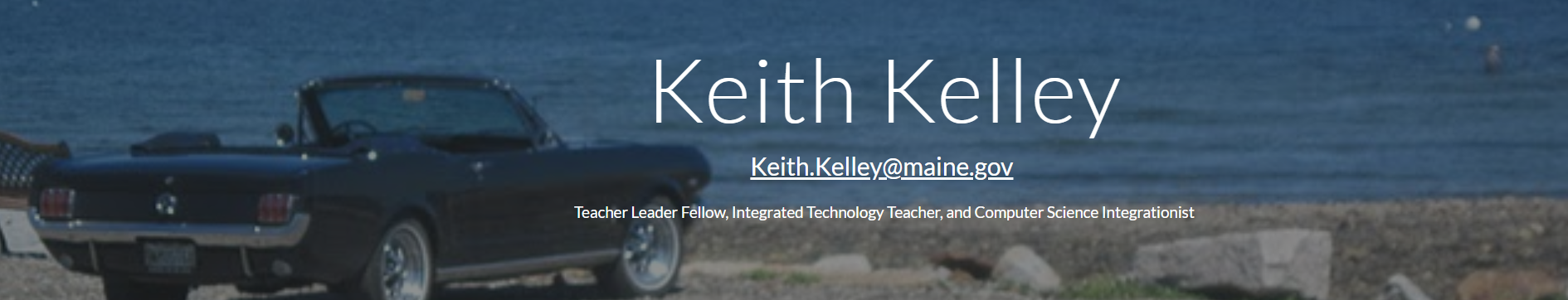Keith Kelley Title Banner with Car in Background