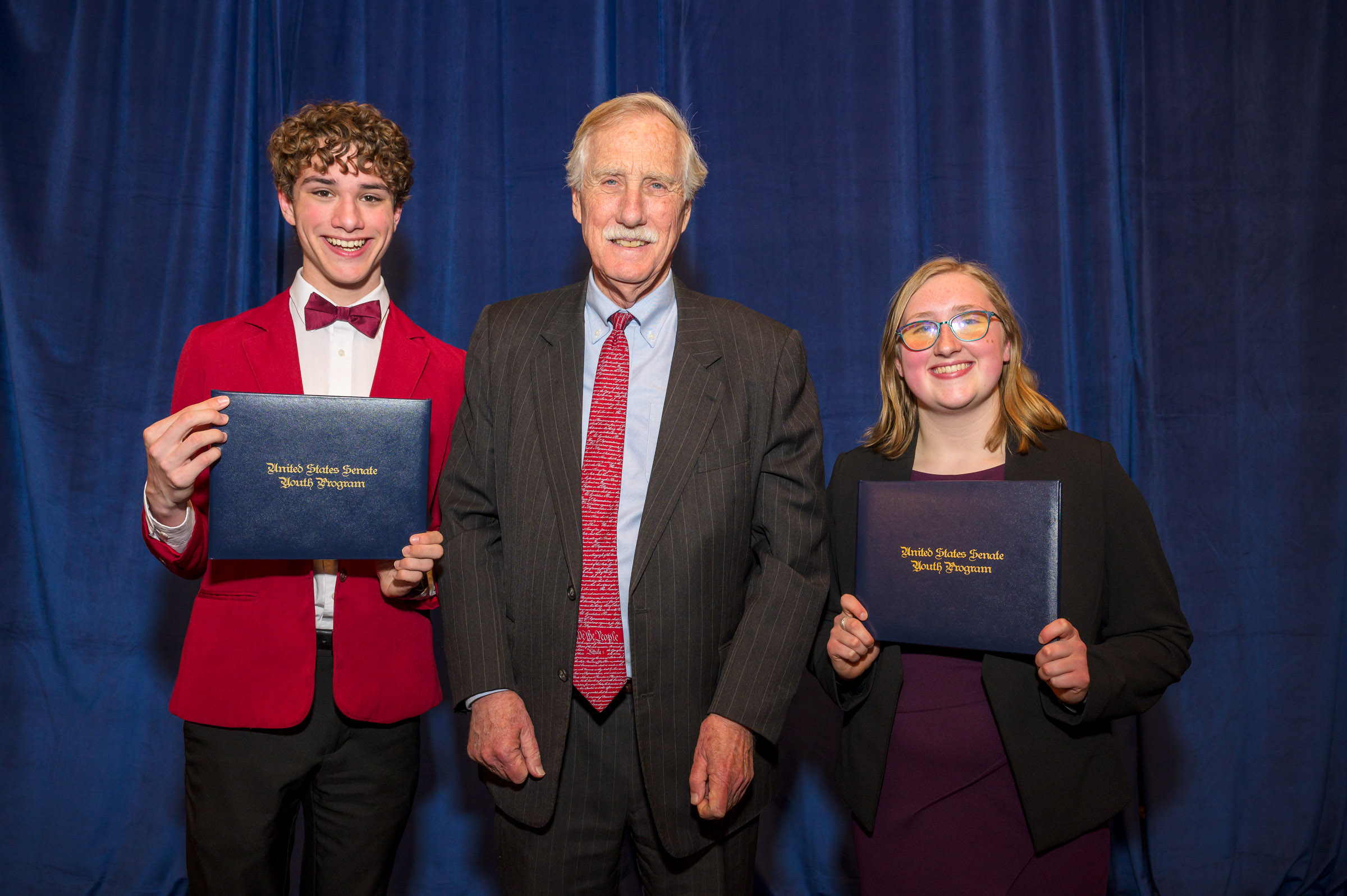 Angus King with Delegates