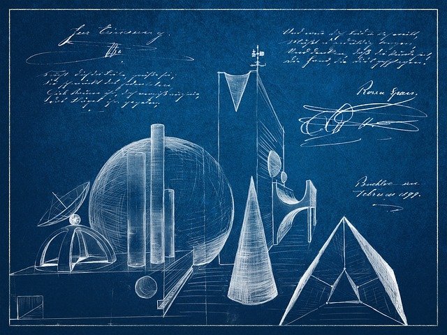 Futuristic blueprint