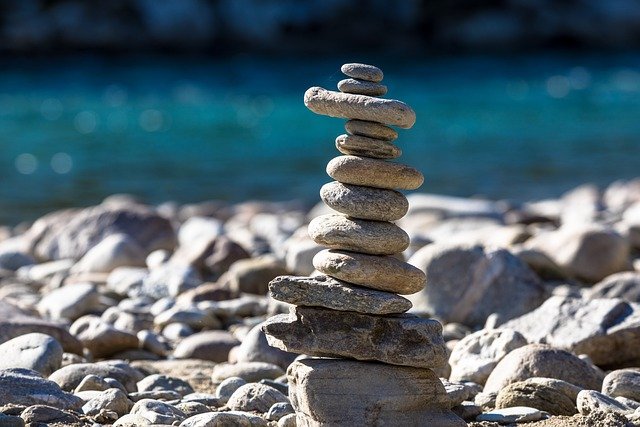 stacked rock pile