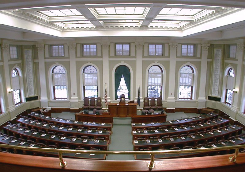 Maine House of Representatives chamber - empty