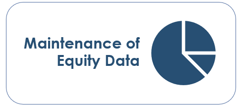 pie chart icon with Maintenance of Equity Data text