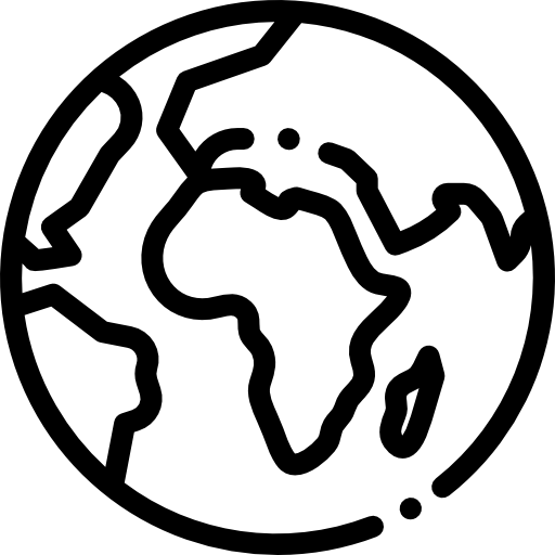 image of planet earth with Eurasian and African continents facing forward