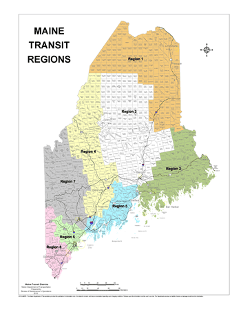 Maine Transit Regions Map