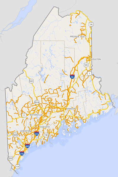 Mapped roads that will be posted