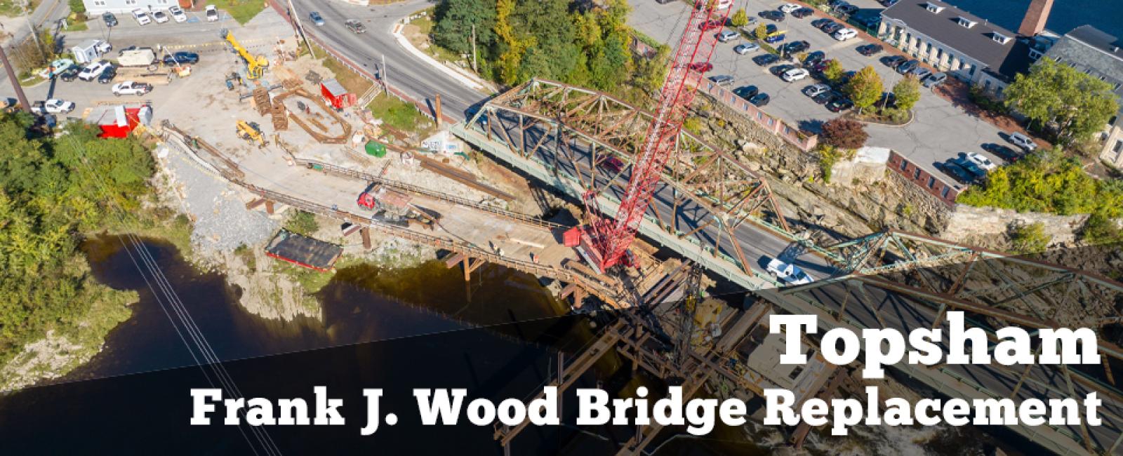 Aerial view of the old Frank J. Wood Bridge