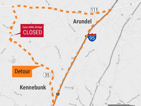 Days Mills Bridge Closure