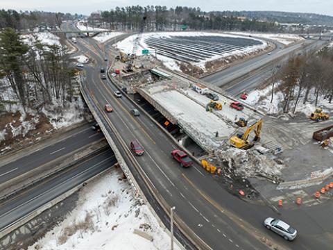 aerial of western ave in augusta