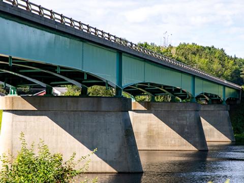 a bridge over water