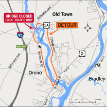 Old Town Stillwater Detour Map