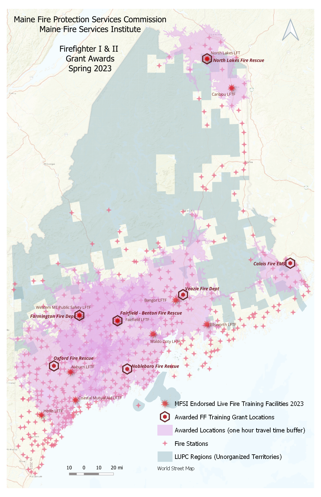 2023 Training Grant Award Locatons